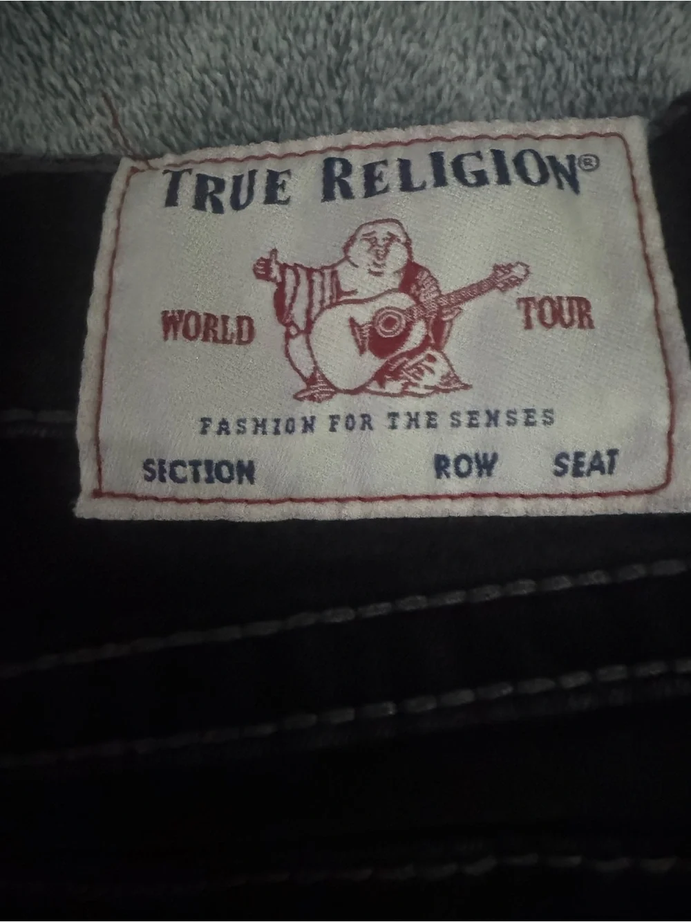 True religion men’s black straight leg  jeans